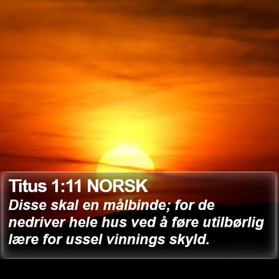Titus 1:11 NORSK Bible Verse Image