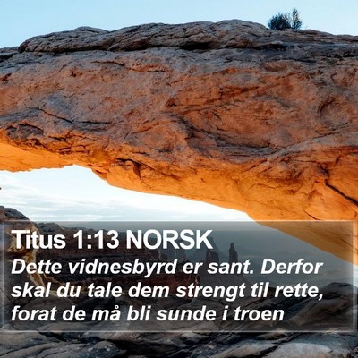 Titus 1:13 NORSK Bible Verse Image