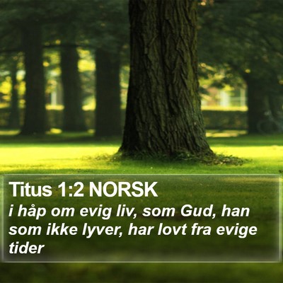 Titus 1:2 NORSK Bible Verse Image