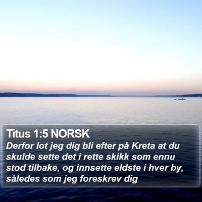 Titus 1:5 NORSK Bible Verse Image