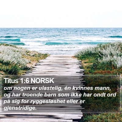 Titus 1:6 NORSK Bible Verse Image