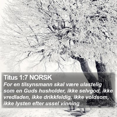 Titus 1:7 NORSK Bible Verse Image