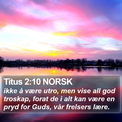 Titus 2:10 NORSK Bible Verse Image