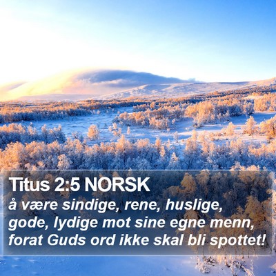 Titus 2:5 NORSK Bible Verse Image