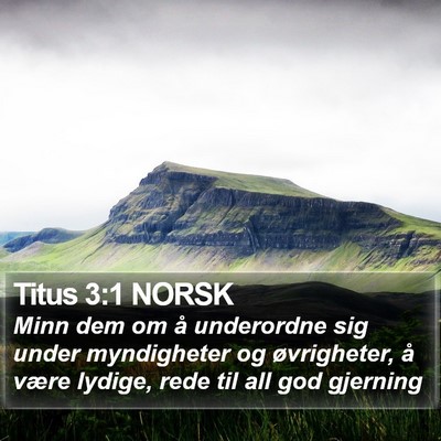 Titus 3:1 NORSK Bible Verse Image