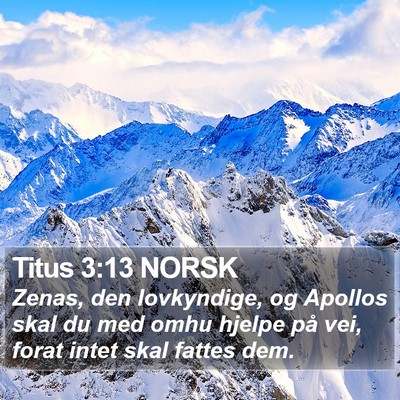 Titus 3:13 NORSK Bible Verse Image