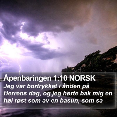 Åpenbaringen 1:10 NORSK Bible Verse Image