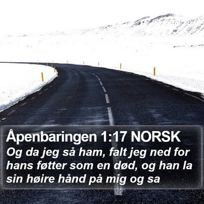 Åpenbaringen 1:17 NORSK Bible Verse Image