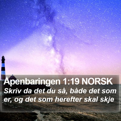 Åpenbaringen 1:19 NORSK Bible Verse Image