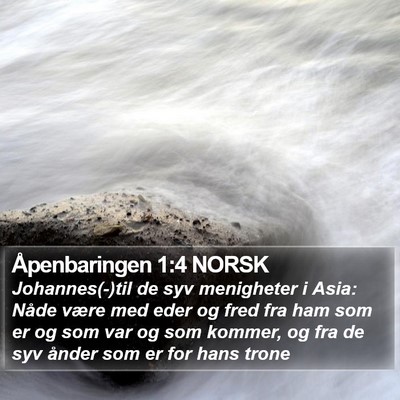 Åpenbaringen 1:4 NORSK Bible Verse Image