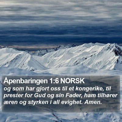 Åpenbaringen 1:6 NORSK Bible Verse Image