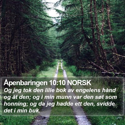 Åpenbaringen 10:10 NORSK Bible Verse Image