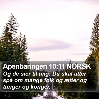 Åpenbaringen 10:11 NORSK Bible Verse Image