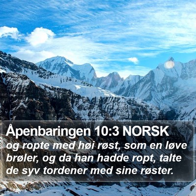 Åpenbaringen 10:3 NORSK Bible Verse Image