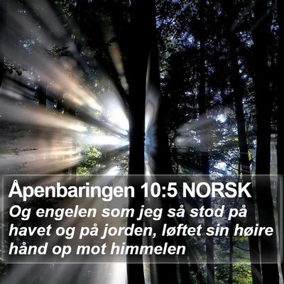 Åpenbaringen 10:5 NORSK Bible Verse Image