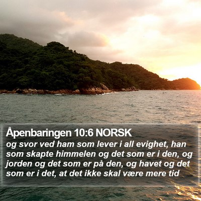 Åpenbaringen 10:6 NORSK Bible Verse Image
