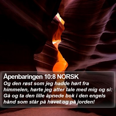 Åpenbaringen 10:8 NORSK Bible Verse Image