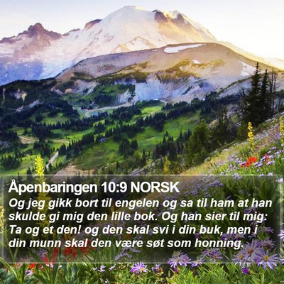 Åpenbaringen 10:9 NORSK Bible Verse Image
