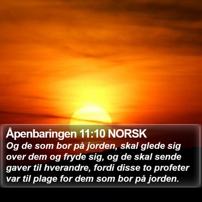Åpenbaringen 11:10 NORSK Bible Verse Image