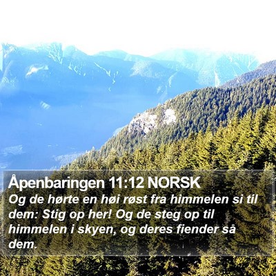 Åpenbaringen 11:12 NORSK Bible Verse Image