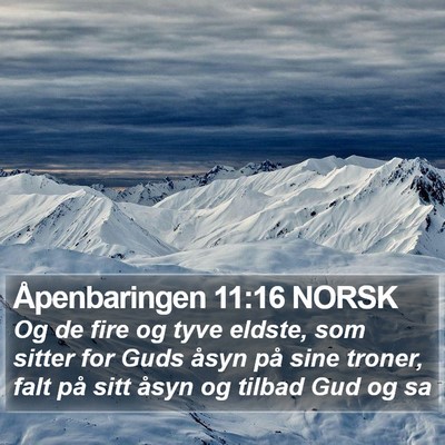 Åpenbaringen 11:16 NORSK Bible Verse Image