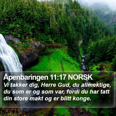 Åpenbaringen 11:17 NORSK Bible Verse Image