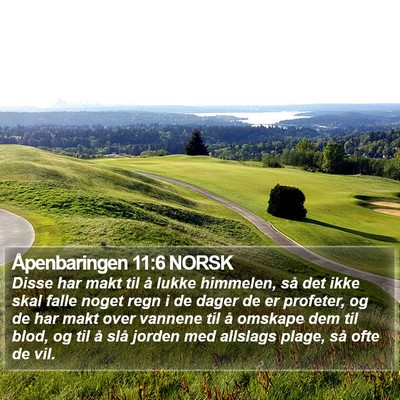 Åpenbaringen 11:6 NORSK Bible Verse Image