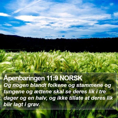 Åpenbaringen 11:9 NORSK Bible Verse Image