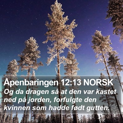 Åpenbaringen 12:13 NORSK Bible Verse Image