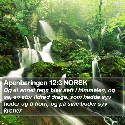 Åpenbaringen 12:3 NORSK Bible Verse Image