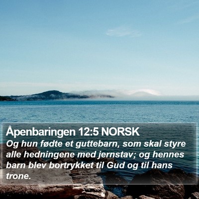 Åpenbaringen 12:5 NORSK Bible Verse Image
