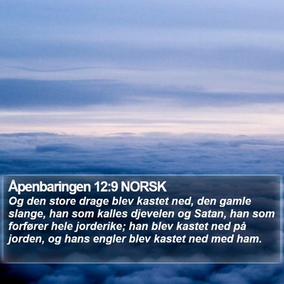 Åpenbaringen 12:9 NORSK Bible Verse Image