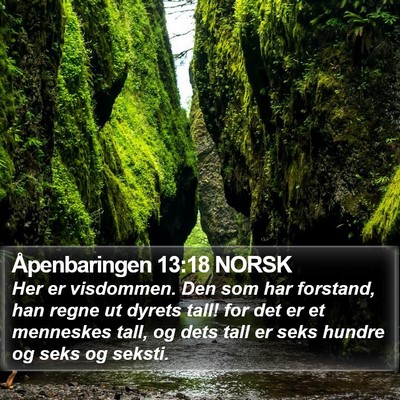 Åpenbaringen 13:18 NORSK Bible Verse Image