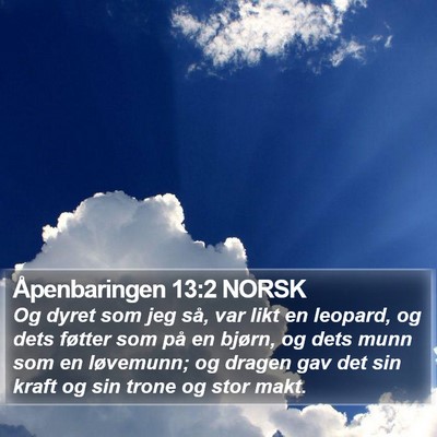 Åpenbaringen 13:2 NORSK Bible Verse Image