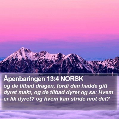 Åpenbaringen 13:4 NORSK Bible Verse Image