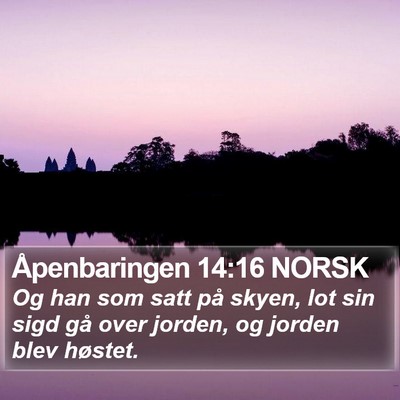 Åpenbaringen 14:16 NORSK Bible Verse Image