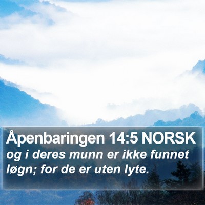 Åpenbaringen 14:5 NORSK Bible Verse Image