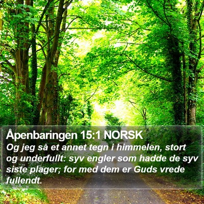 Åpenbaringen 15:1 NORSK Bible Verse Image