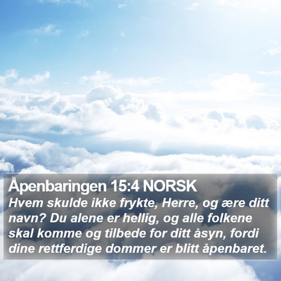 Åpenbaringen 15:4 NORSK Bible Verse Image