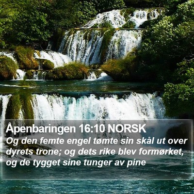 Åpenbaringen 16:10 NORSK Bible Verse Image