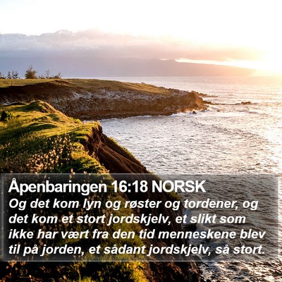 Åpenbaringen 16:18 NORSK Bible Verse Image