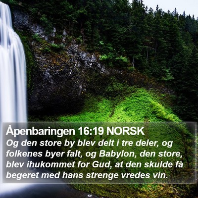 Åpenbaringen 16:19 NORSK Bible Verse Image