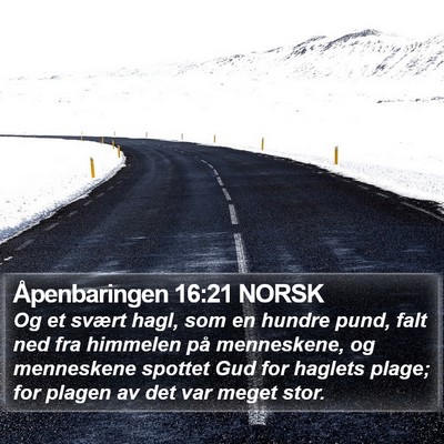 Åpenbaringen 16:21 NORSK Bible Verse Image