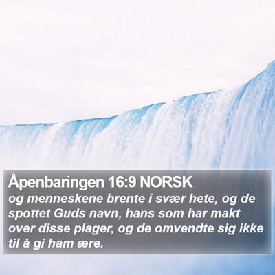 Åpenbaringen 16:9 NORSK Bible Verse Image