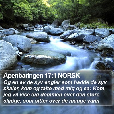 Åpenbaringen 17:1 NORSK Bible Verse Image