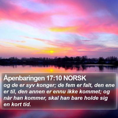 Åpenbaringen 17:10 NORSK Bible Verse Image