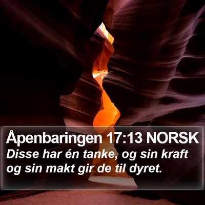 Åpenbaringen 17:13 NORSK Bible Verse Image