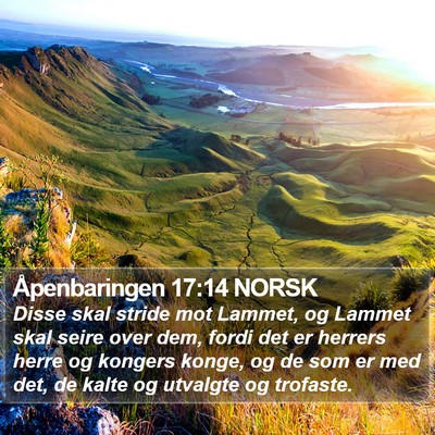 Åpenbaringen 17:14 NORSK Bible Verse Image