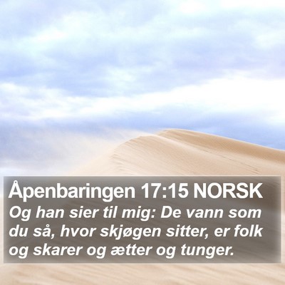 Åpenbaringen 17:15 NORSK Bible Verse Image