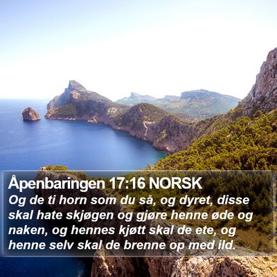 Åpenbaringen 17:16 NORSK Bible Verse Image